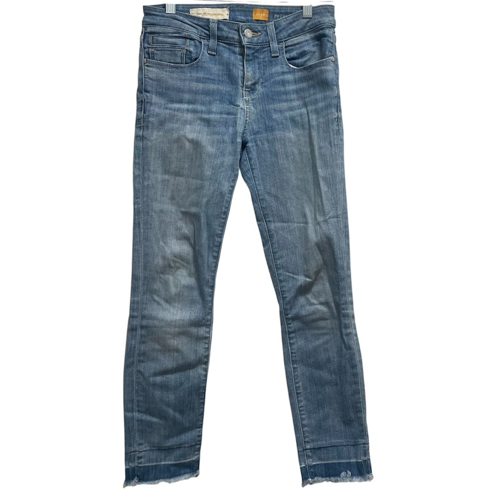 Pilcro and the Letterpress Women's Skinny Jeans raw edge hem Size 26